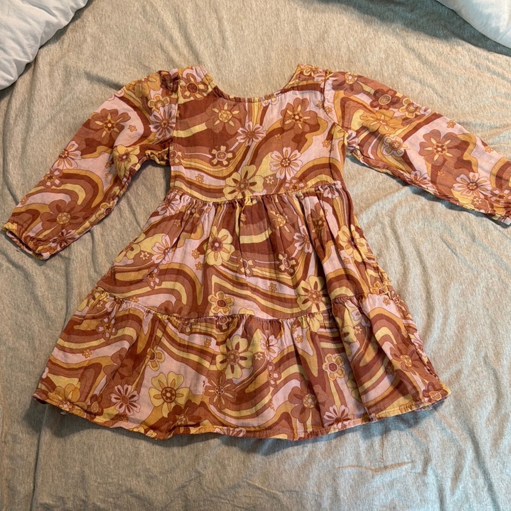 Toddler Girl Floral Patterned Kids Dress